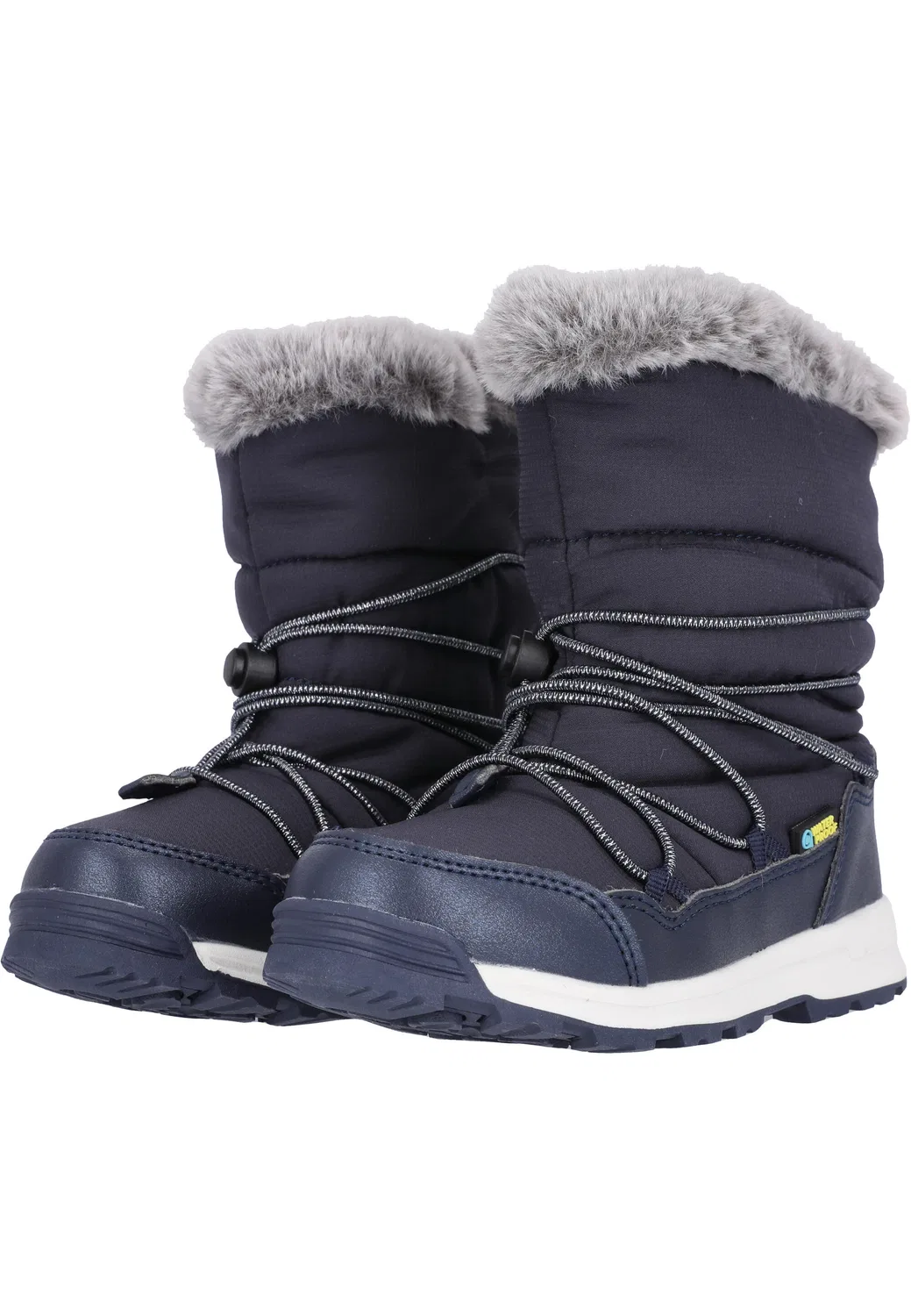 Детские зимние ботинки с быстрой шнуровкой Winterstiefel Bansa Zigzag, Dunkelblau — фото 3