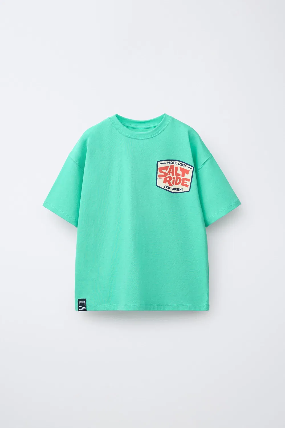 Футболка с принтом ZARA, Light green