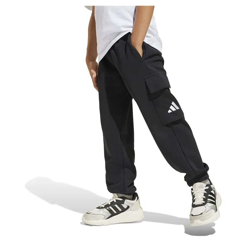 Брюки с логотипом Adidas Essentials, черный
