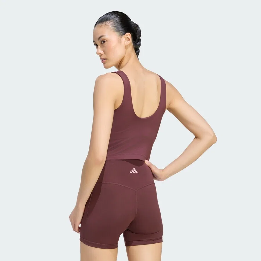 Спортивный топ ADIDAS PERFORMANCE Bralette 'Studio All Me' в бордовом цвете — фото 4