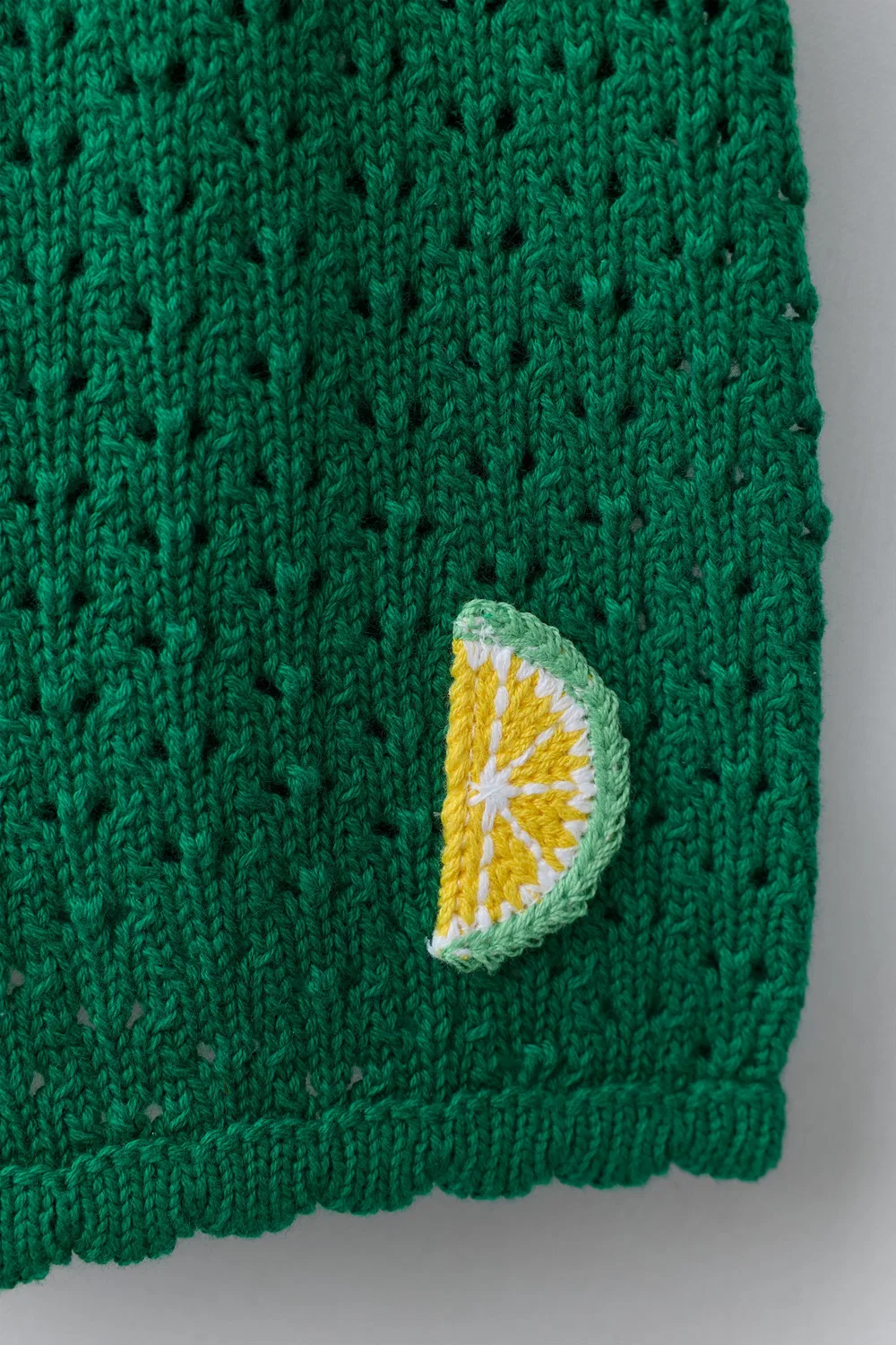 ТРИКОТАЖНЫЕ ШОРТЫ БЕРМУДА CASA LAWA X ZARA KIDS ЛИМОННОГО ТРИКОТАЖА, Green — фото 4
