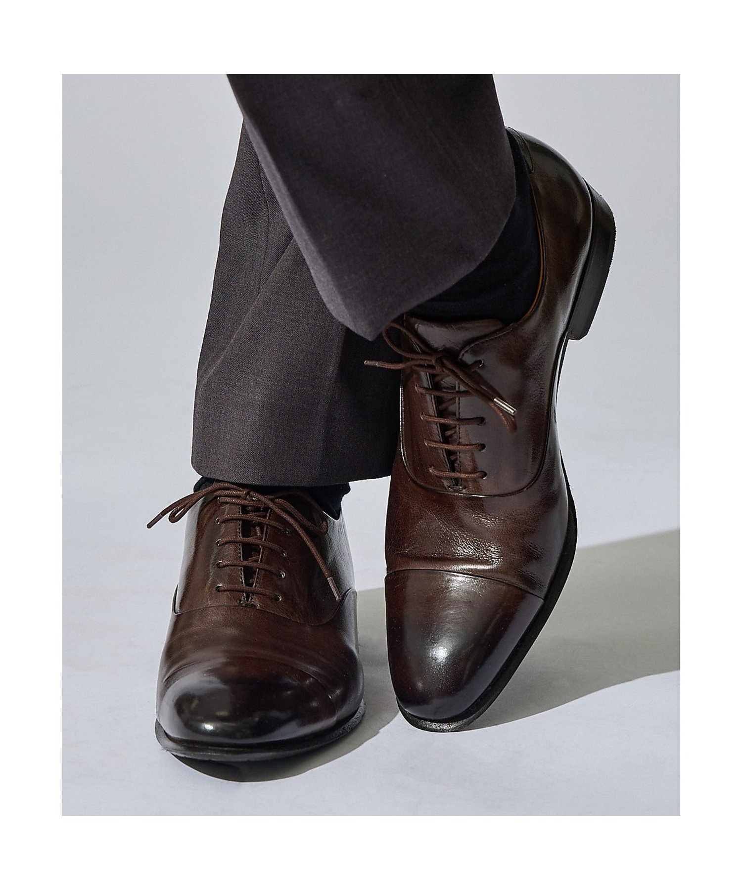 Полуботинки oxford с прямым мысом Alfredobannister, Dark brown