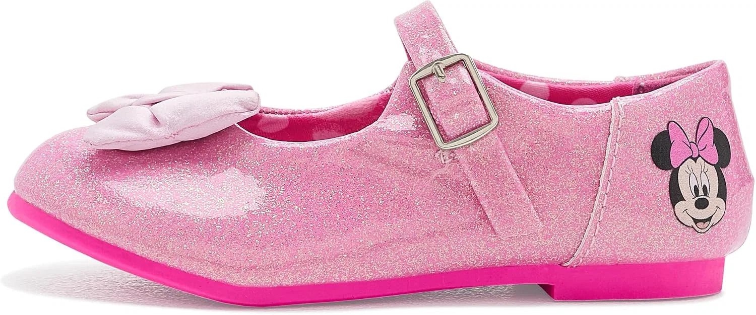 Детские балетки для девочек с принтом Minnie Mouse Ground Up, Hot Pink — фото 4