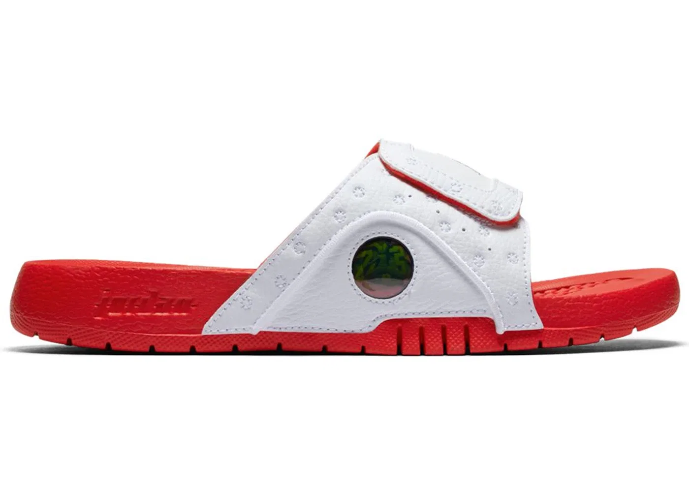 Детские сандалии с логотипом Jordan Hydro 13 Retro History Of Flight (GS) Jordan, White/Metallic Silver-Varsity Red