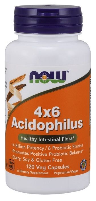 

Now Foods Acidophilus 4X6 120 пробиотические капсулы, 120 шт.