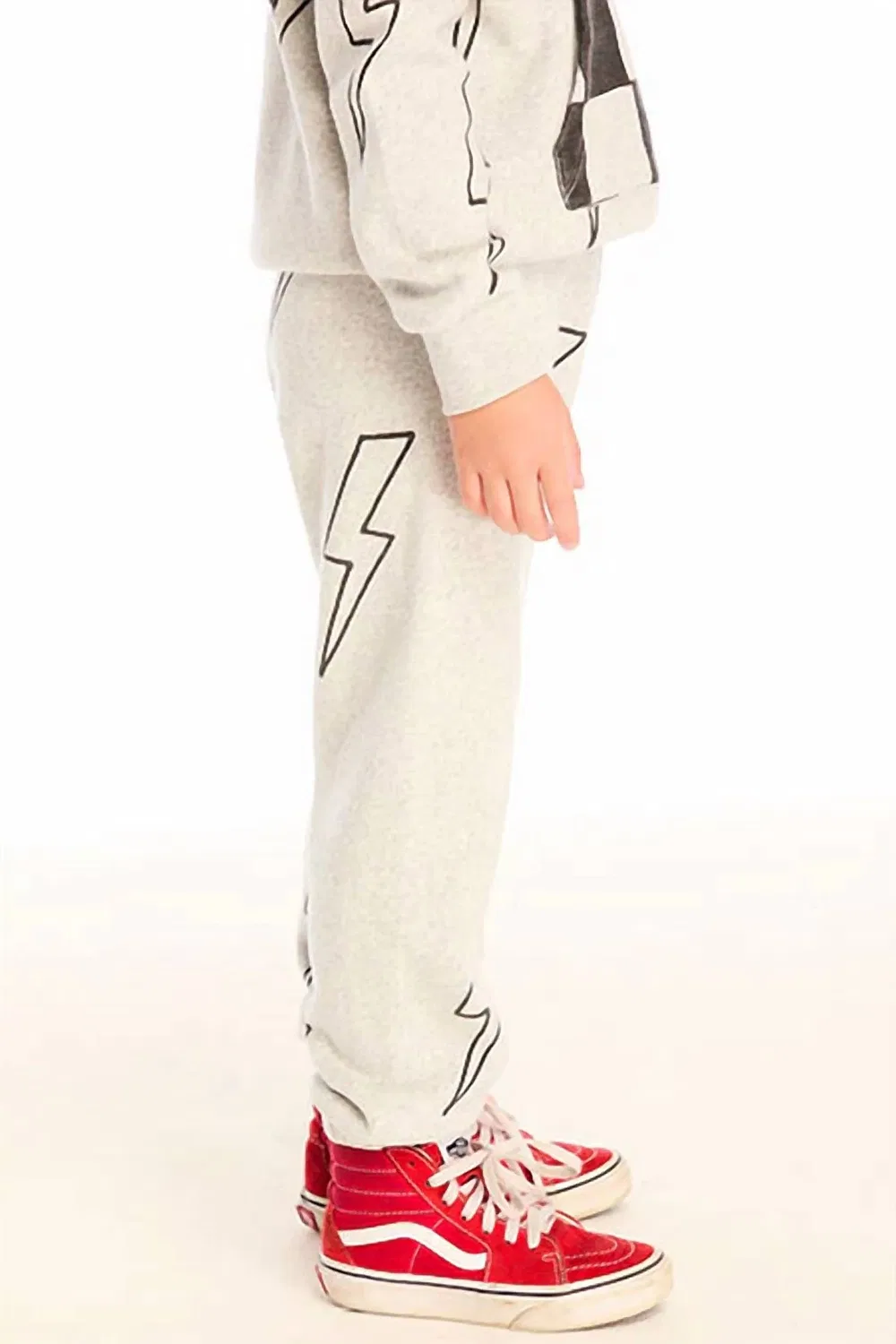 Детские штаны с принтом All Over Bolts Chaser, Heather Grey — фото 3