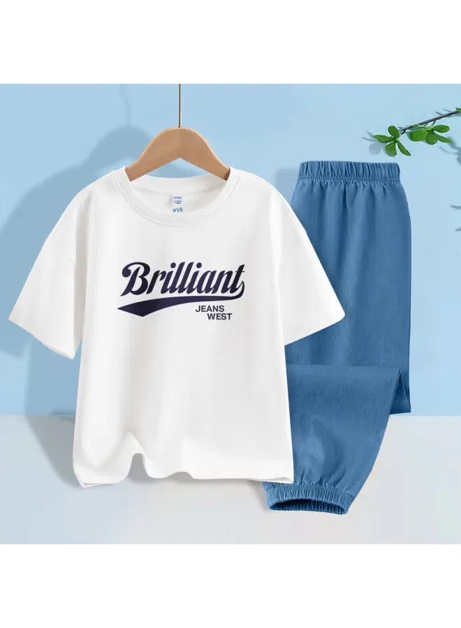 Jeanswest Комплект футболка с коротким рукавом и брюки, белый — фото 2