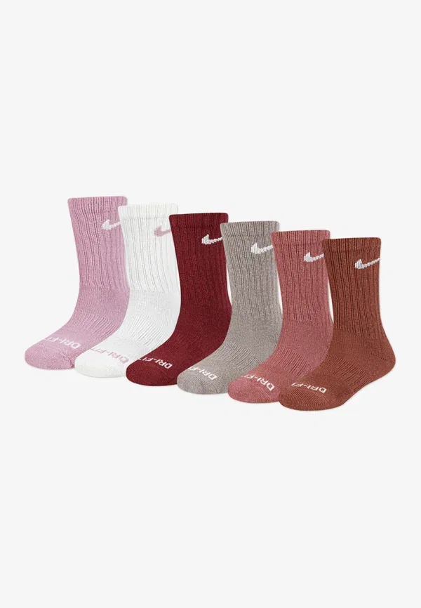 Носки хлопковые Performance basic crew 6 pack Nike Sportswear elemental pink, розовый