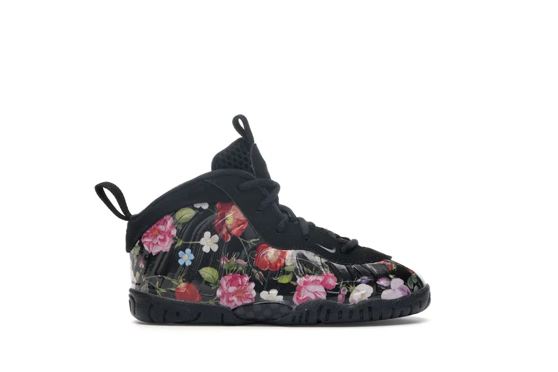 Детские кроссовки с верхом Foamposite Nike Air Foamposite One, Black/Black-Metallic Gold