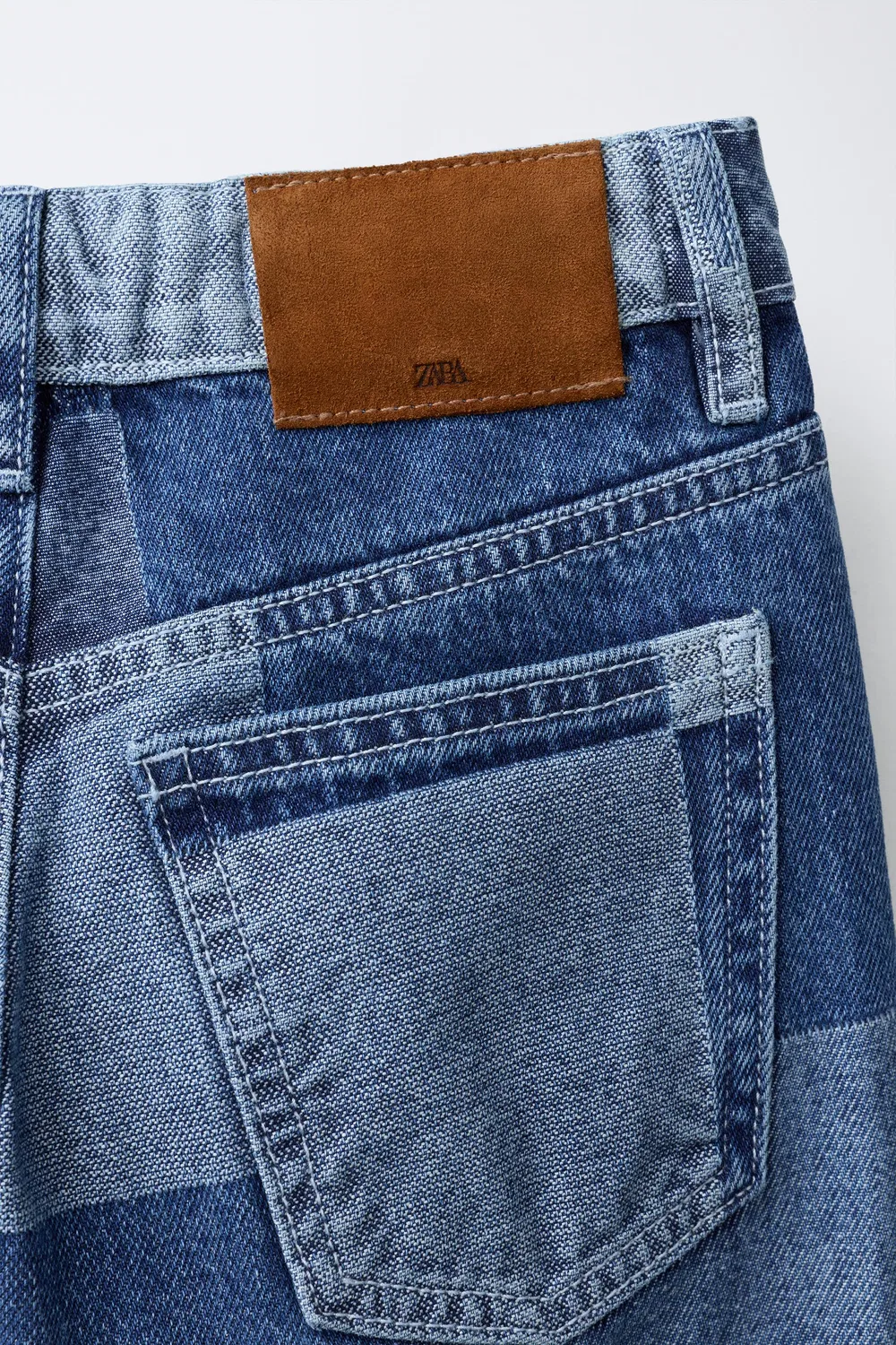 Джинсы WIDE-LEG в стиле лоскут ZARA, Blue — фото 4