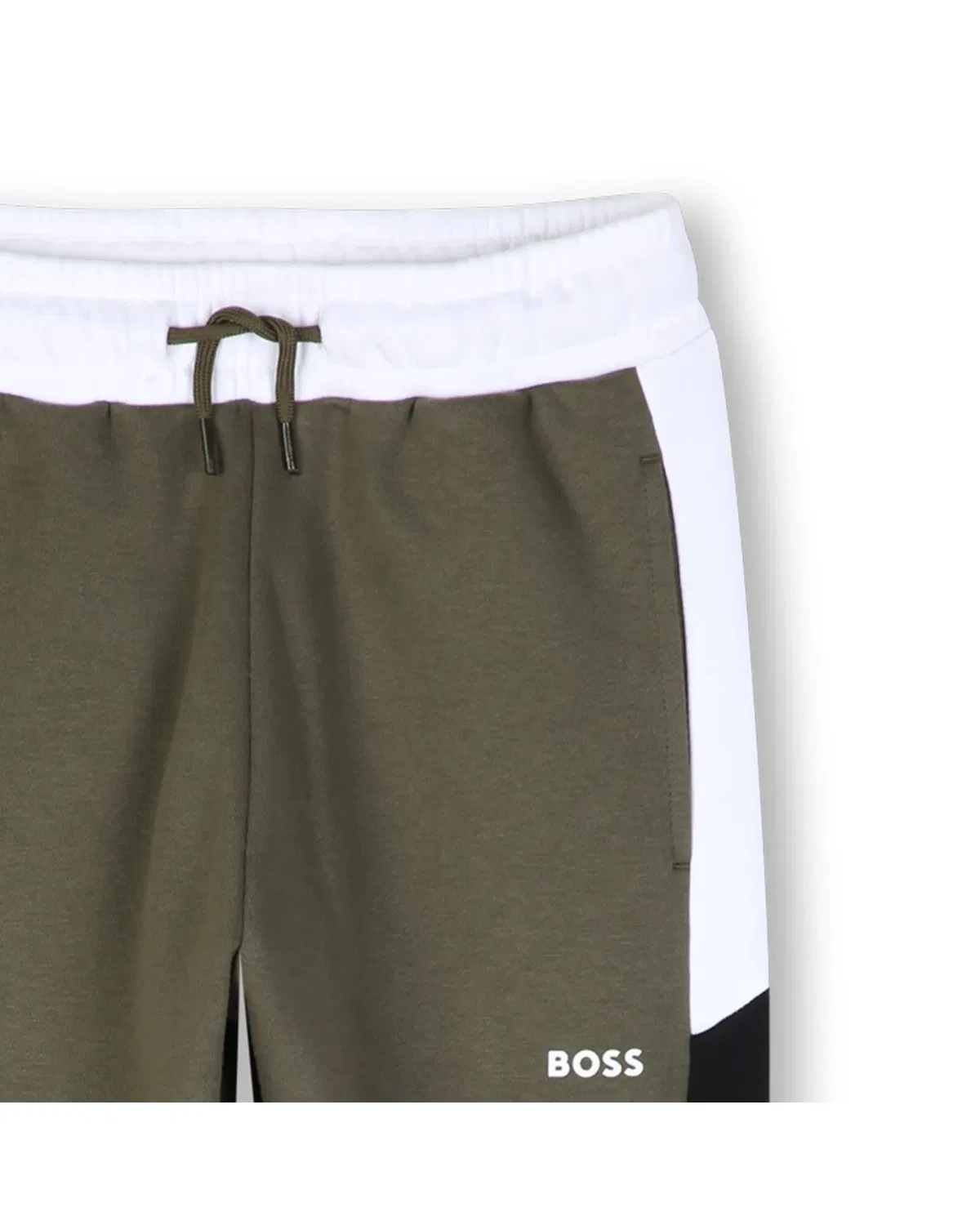 Детские брюки из футера с принтом BOSS Kidswear, Verde — фото 2