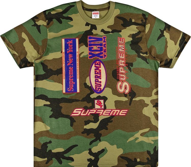 

Футболка Supreme Multi Logos Tee 'Woodland Camo', разноцветный, Коричневый, Футболка Supreme Multi Logos Tee 'Woodland Camo', разноцветный