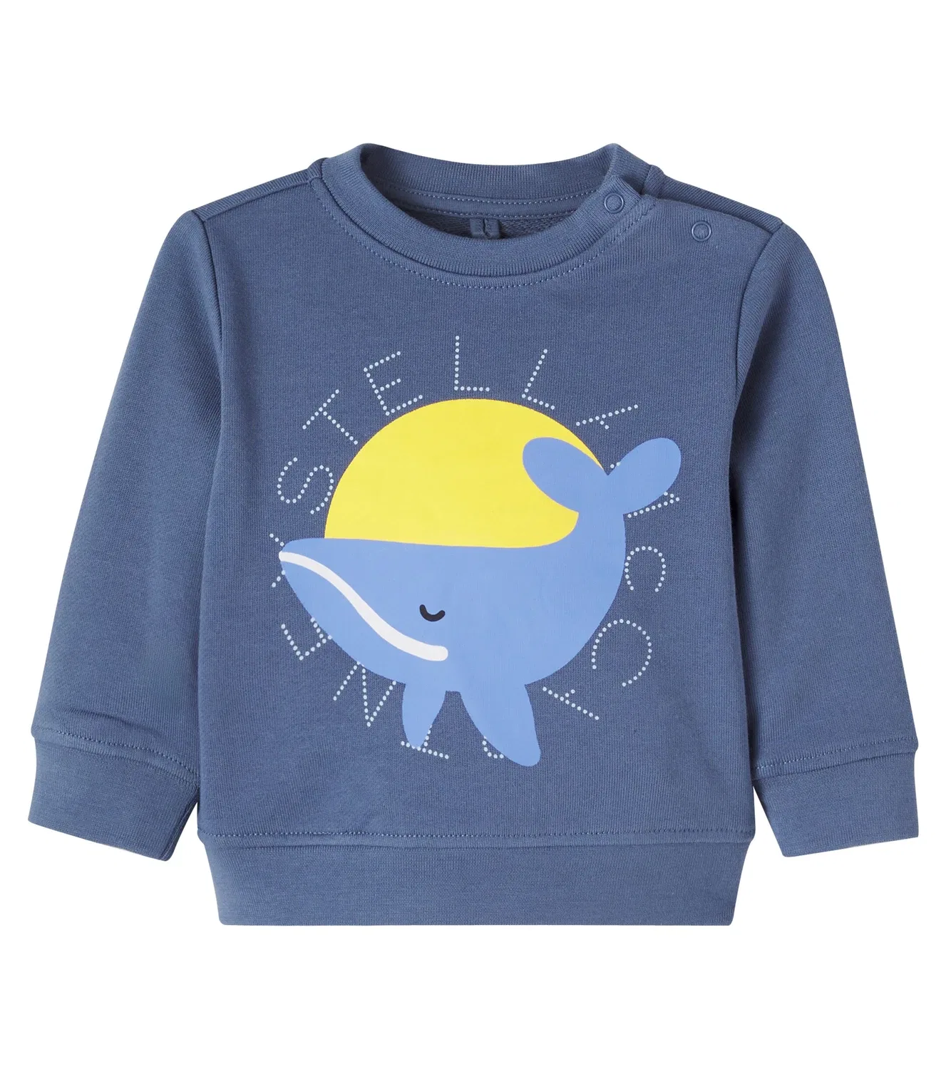 Детская толстовка из флиса с принтом Stella Mccartney Kids, синий