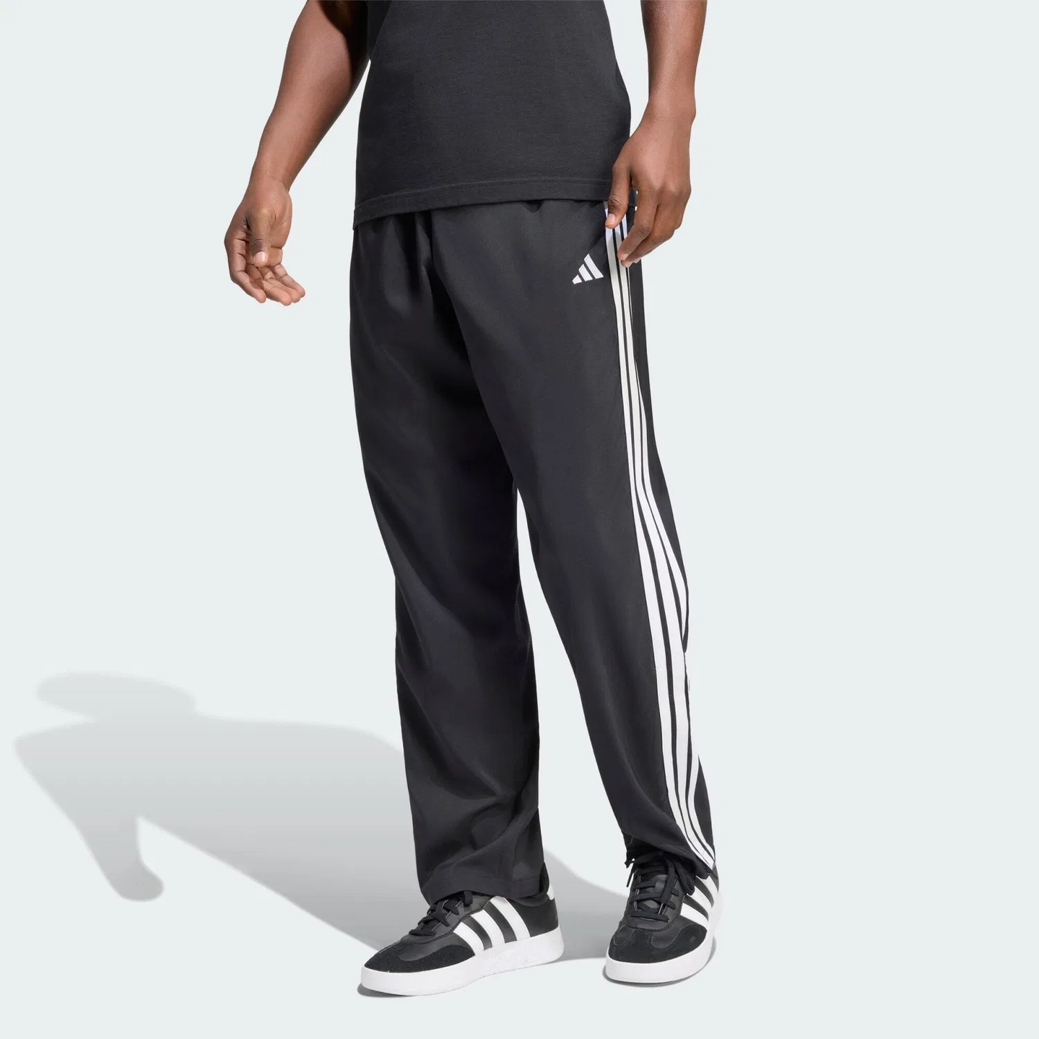 Мужские спортивные брюки с 3-полосным дизайном Stanford Lite Adidas, Schwarz Weiss — фото 2