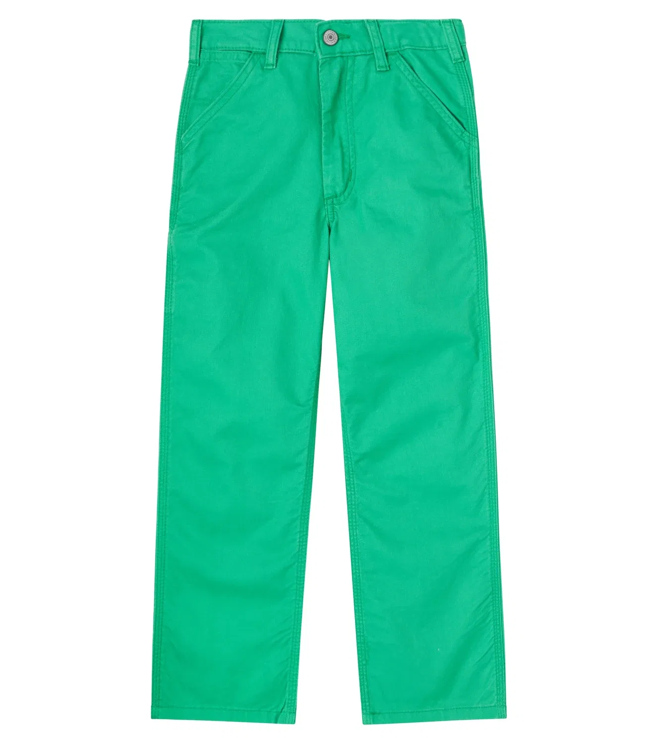 Джинсы прямого кроя с вышивкой Polo Ralph Lauren Kids, зеленый