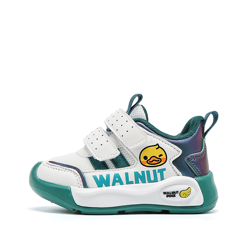 

Дышащие поддерживающие детские повседневные кроссовки Kids' WALNUT DUCK, белый/зеленый