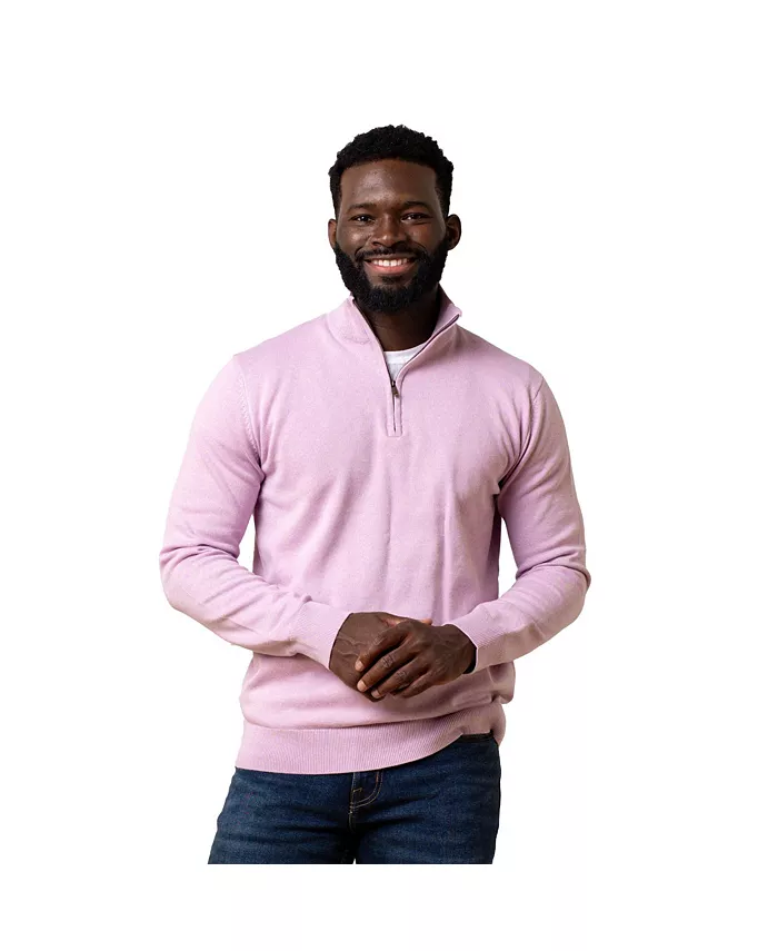 

Мужской тонкий свитер с полумолнией Hope & Henry, фиолетовый