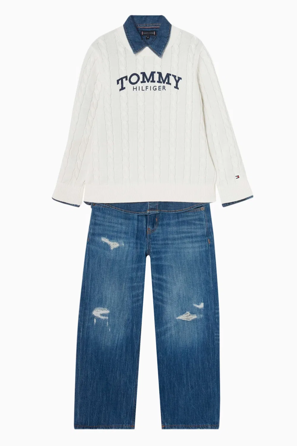 Свитер с логотипом вязаный Tommy Hilfiger — фото 2