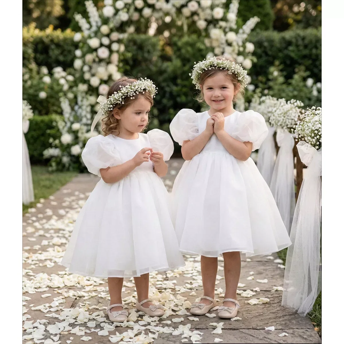 Детское платье для девочек с длинным рукавом 2Bunnies, White — фото 4