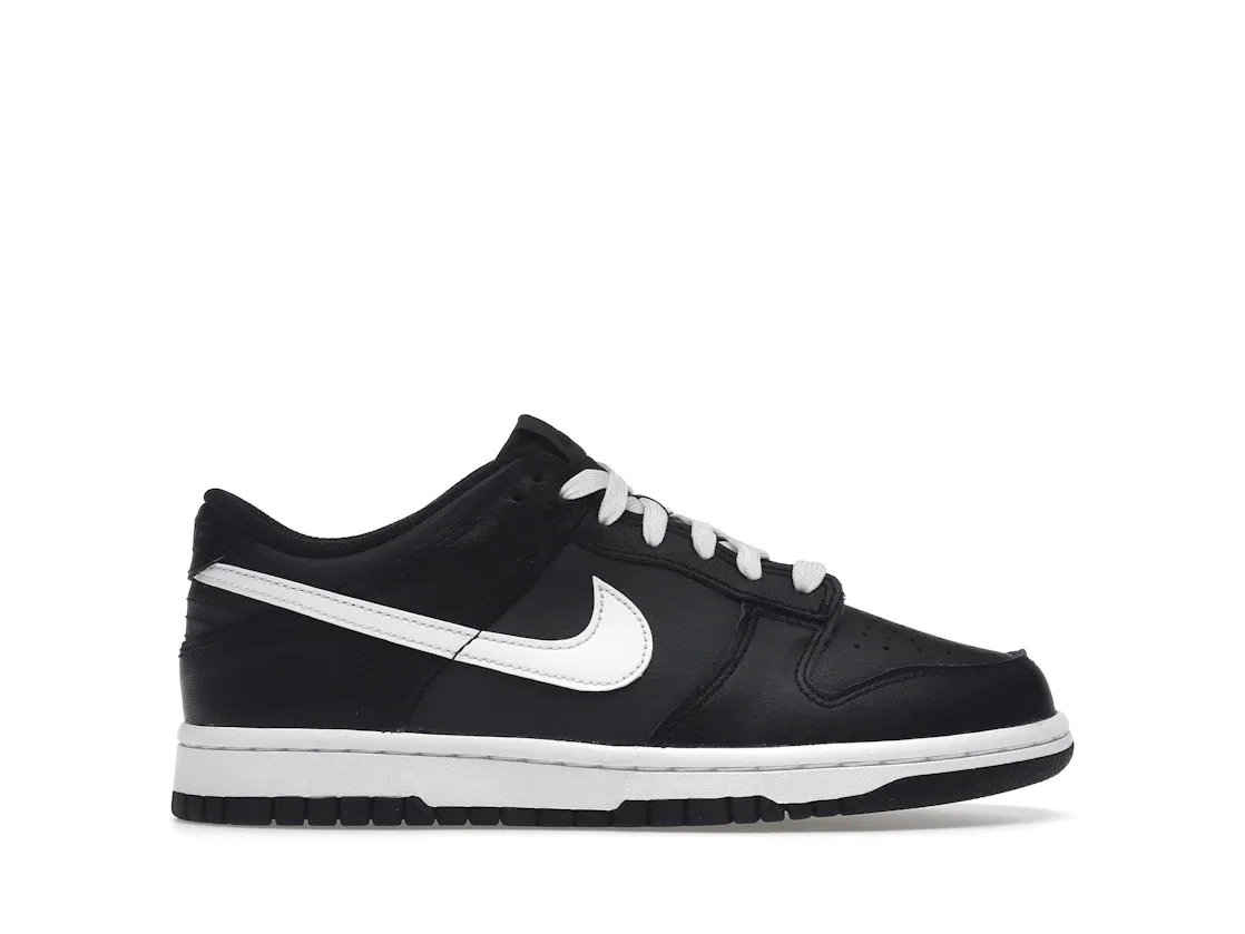 Детские кроссовки для мальчиков и девочек с кожаным верхом Nike Dunk Low Nike, Black/Off Noir/White