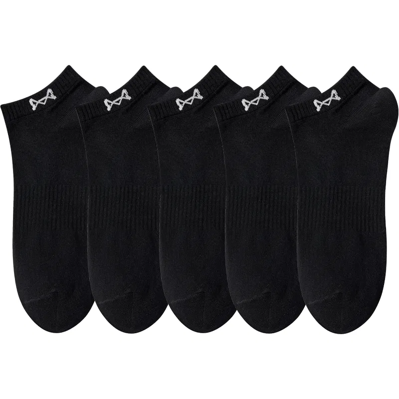 Детские носки-невидимки, комплект из 5 пар, Ankle Socks, MIIOW, Black 5
