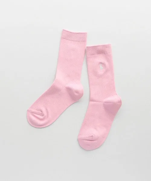 Женские носки с вышивкой логотипа POLO RALPH LAUREN, Salmon Pink
