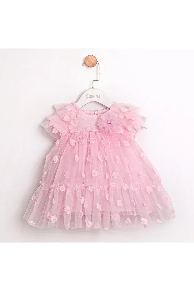 Детское платье для девочек с воланами Alina baby girl special day dress Momercy, Pink — фото 2