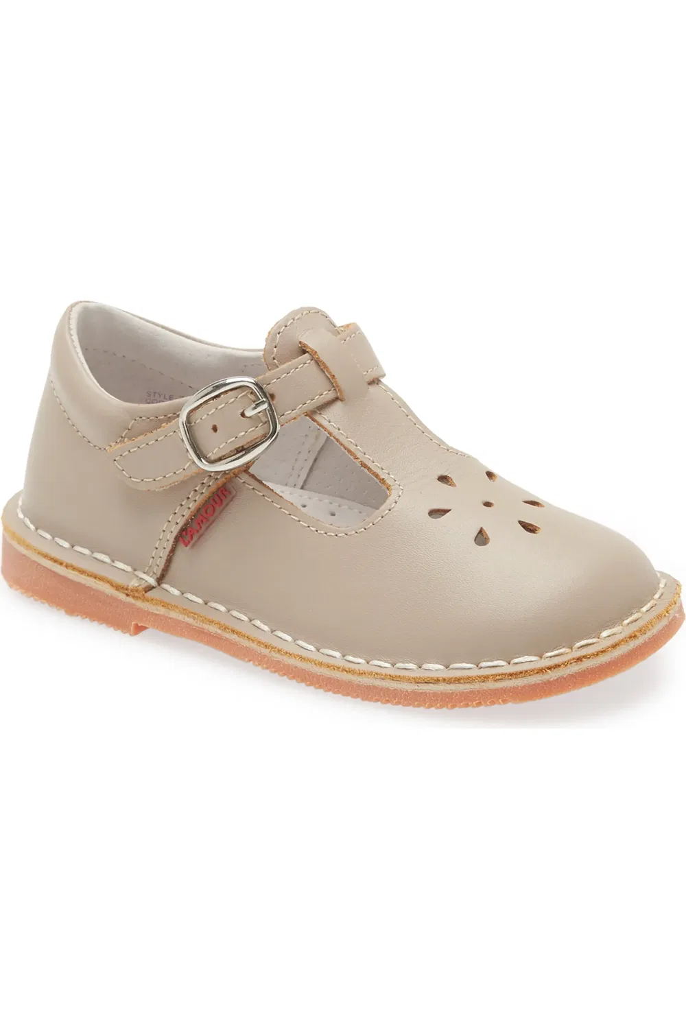 Детские туфли ремешки на плоской подошве Joy Classic L'AMOUR, Almond