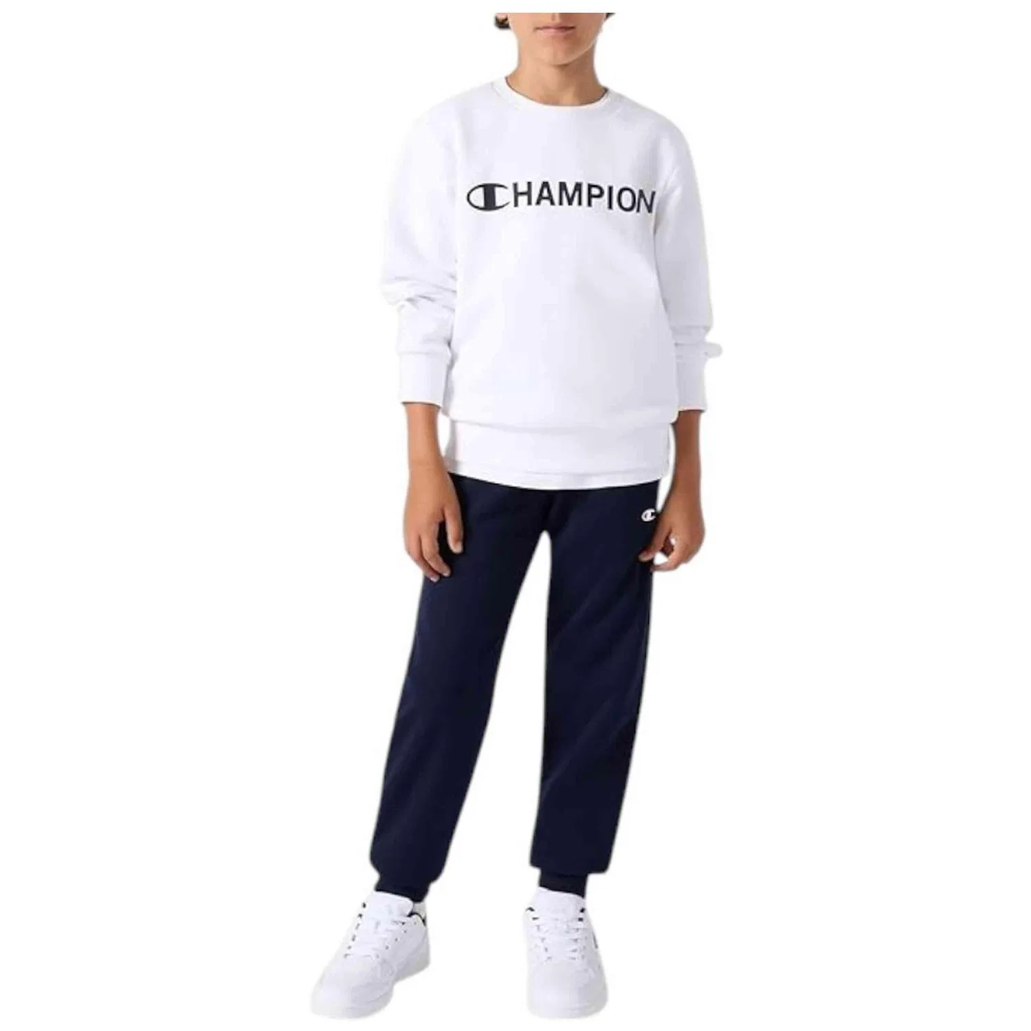 Детский спортивный костюм Champion 307263-WW001, Цвет Weiss Navyblau — фото 2