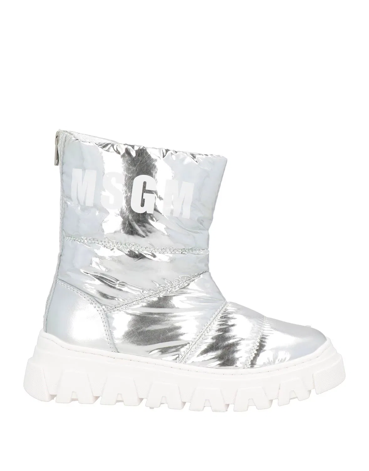 Детские утепленные ботинки для девочек Msgm, серебряный