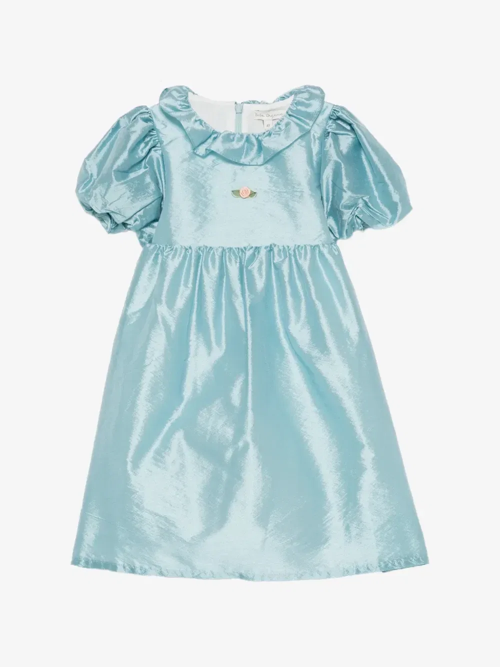 Платье Moon с оборками и бантом Bebe Organic, синий