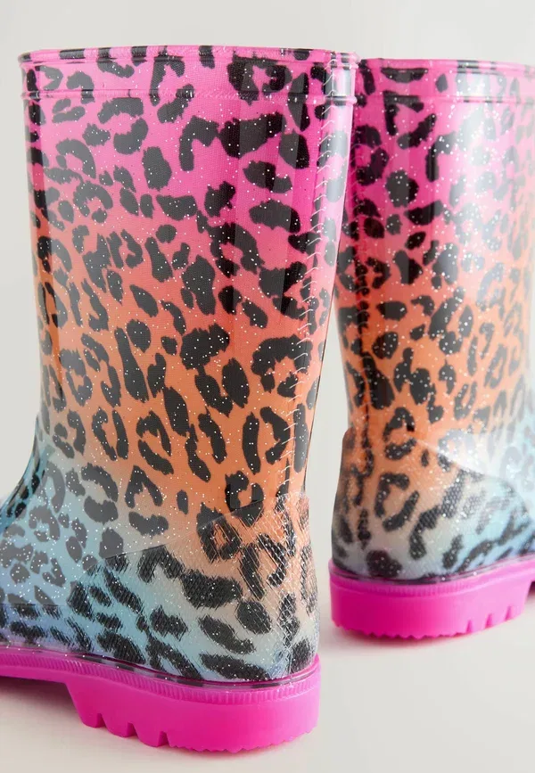 Резиновые сапоги Rain Wellies Next, Rainbow Leopard Print — фото 3