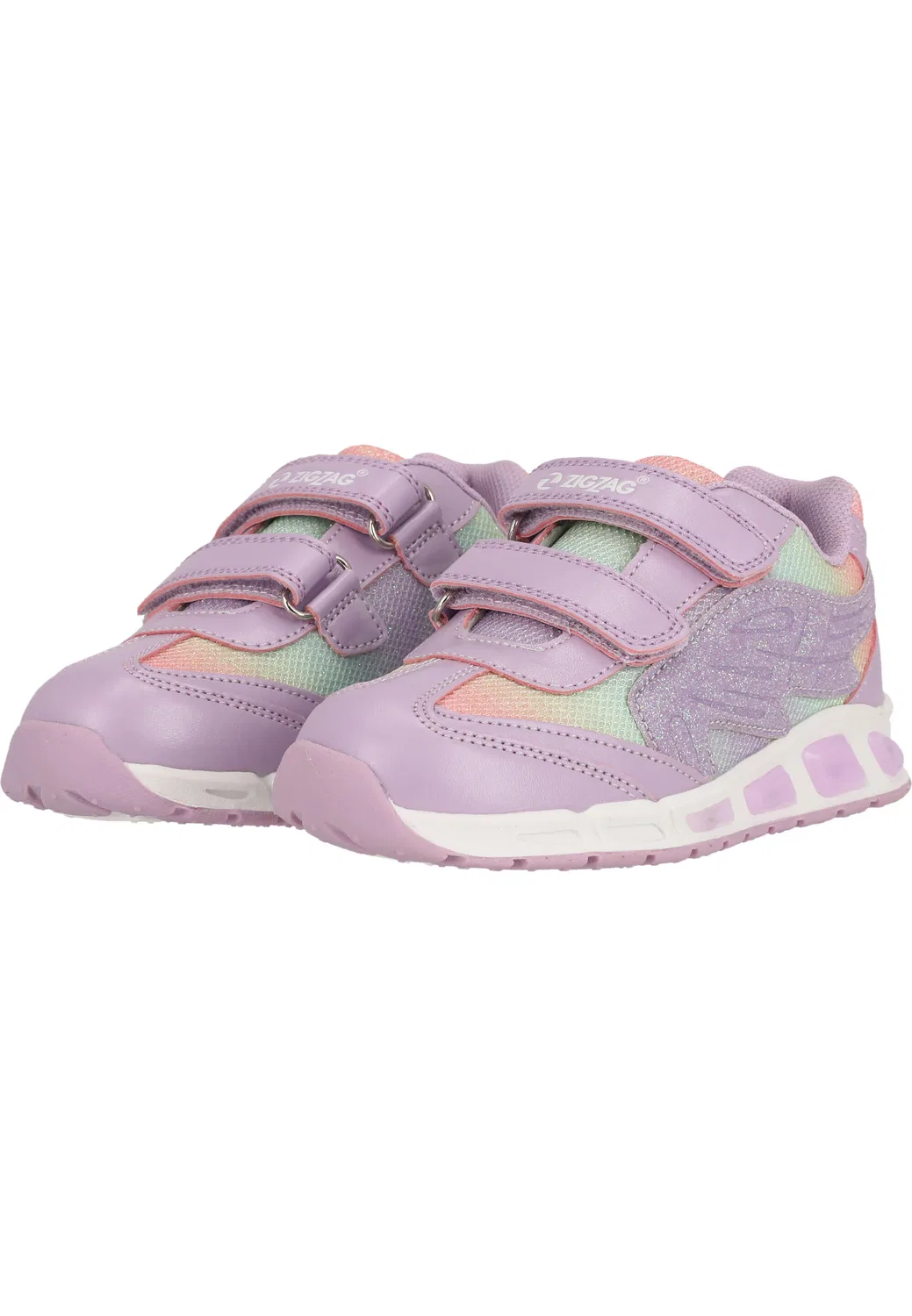 Детские кроссовки с блестками Roseau Girl Zigzag, Fliederrosa — фото 4