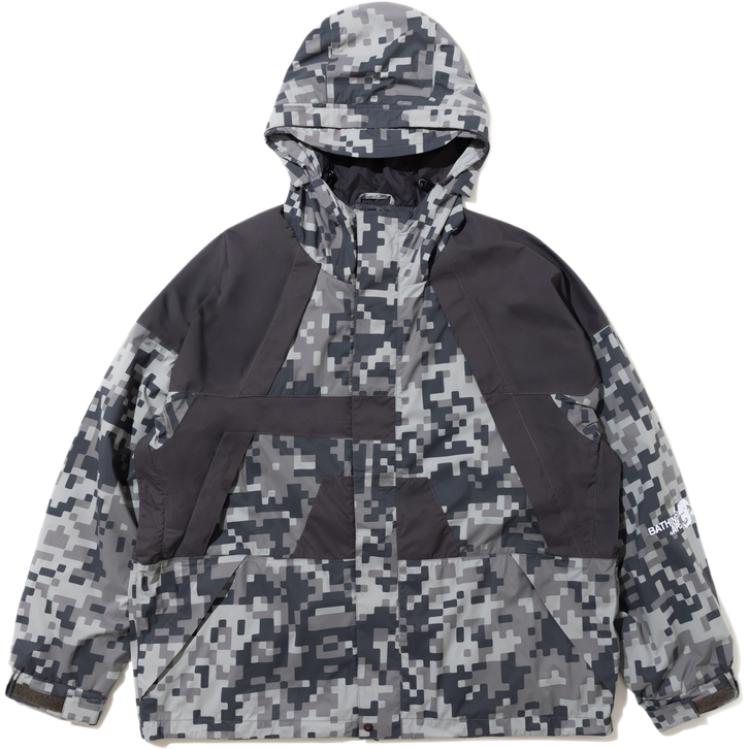 

Мужская куртка Kazuki Kuraishi Collaboration FW25 A Bathing Ape, camouflage серый белый