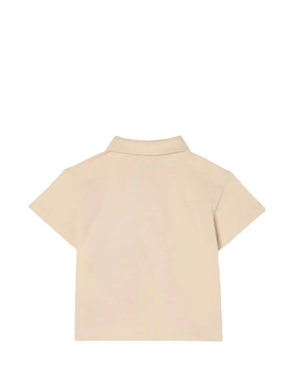 Рубашка поло с нашивкой-логотипом FF Fendi Kids, нейтральные цвета — фото 2
