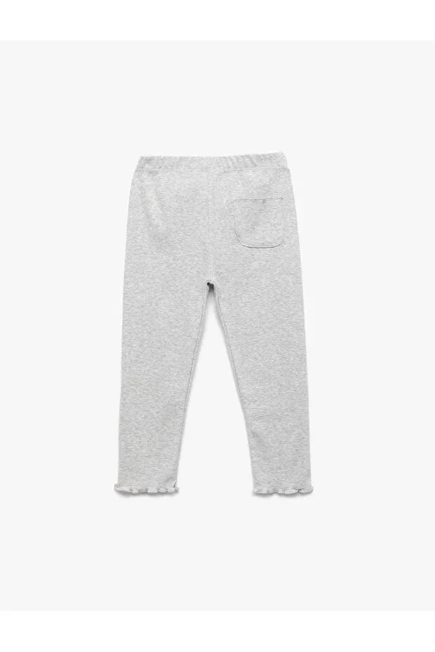 Детские леггинсы для девочек с эластичным поясом и карманами Koton, Gray