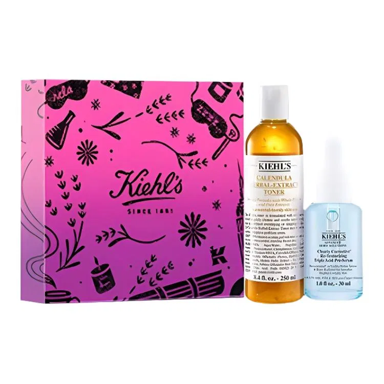 Набор для ухода за кожей с тонером и сывороткой Golden Flower Water, Kiehl's, 250 мл + 30 мл