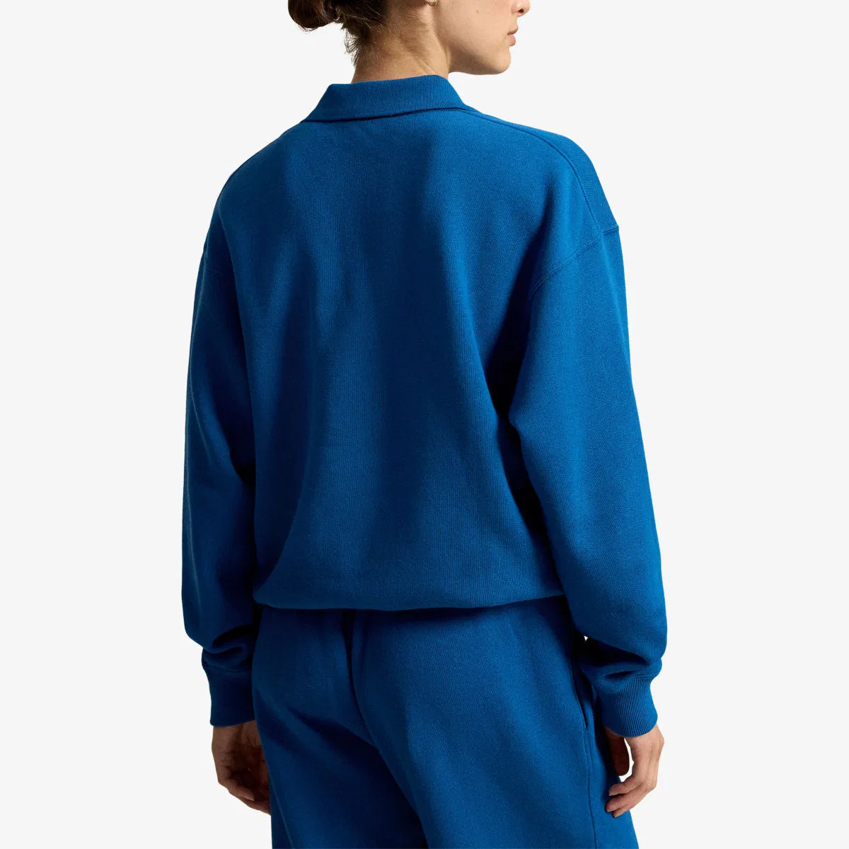 Хлопковая толстовка-поло с вышитым логотипом Polo Ralph Lauren, синий — фото 4