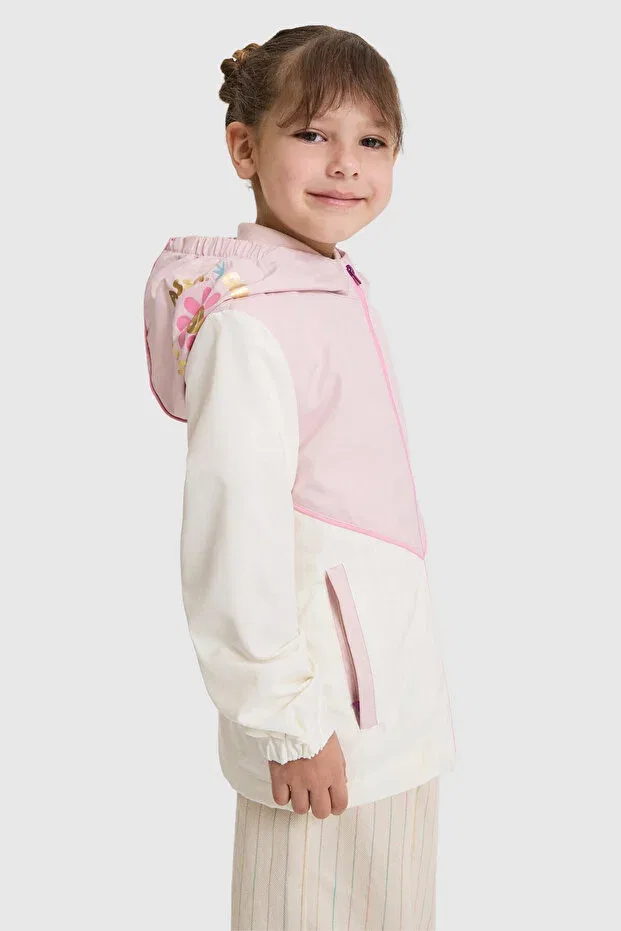 Детское пальто для девочек с воротником U.S. Polo Assn. Light Pink — фото 3