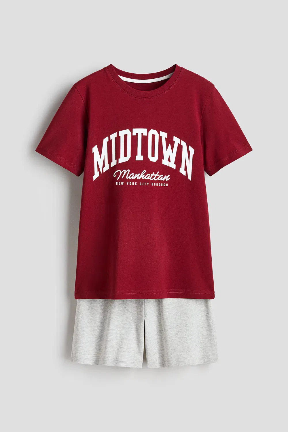 Пижама из набивного хлопка H&M, Rot/Midtown