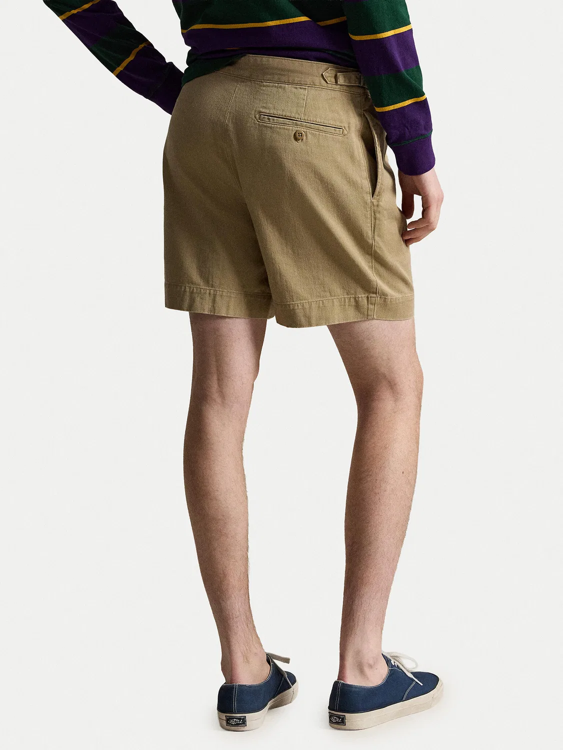 Мужские шорты из ткани свободного кроя Polo Ralph Lauren, хаки — фото 3