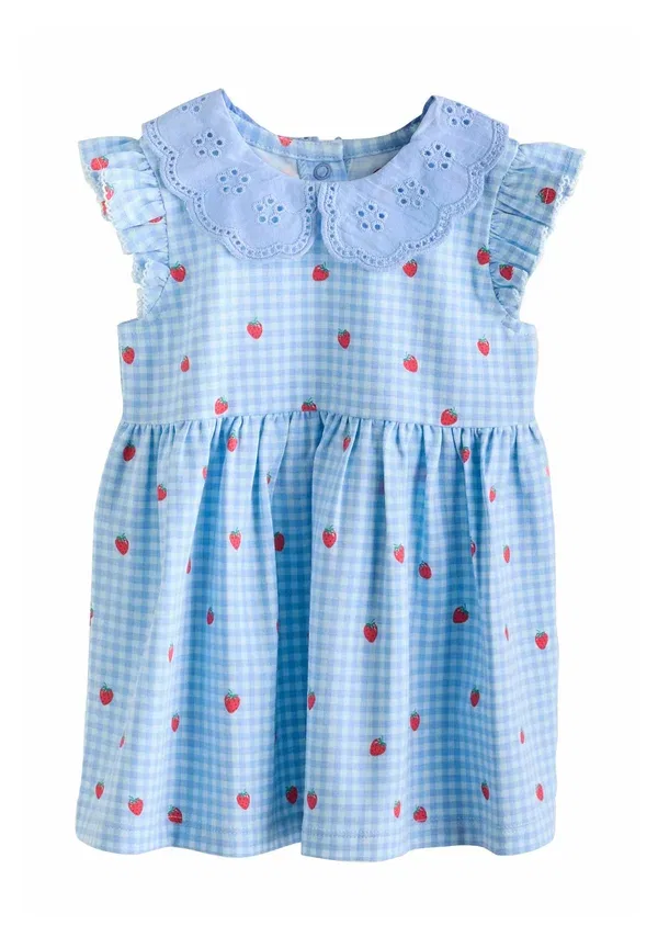 Платье трикотажное Regular fit - short sleeve 2 pack - jersey dress Next white strawberry, белый — фото 2