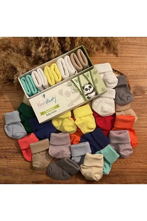 Детские носки для новорожденных хлопковые 5 шт Basics Novibaby, Rainy — фото 4