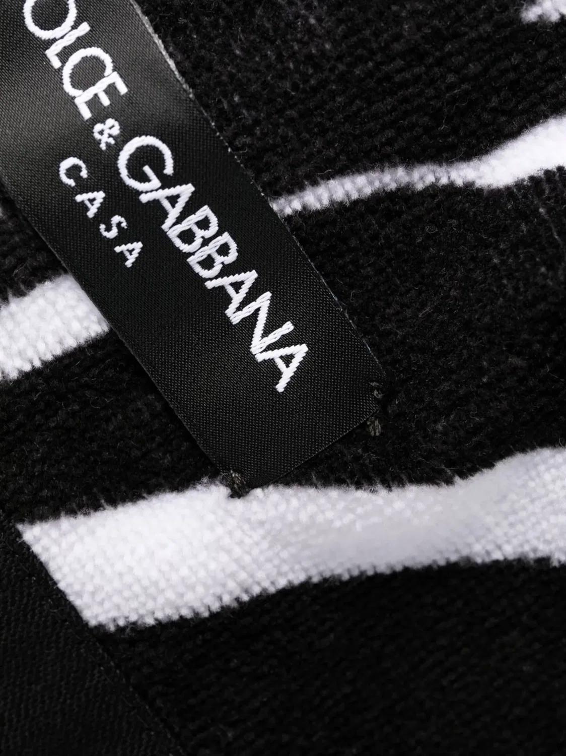 Dolce & Gabbana Хлопковый халат с зебровым принтом, черный — фото 2