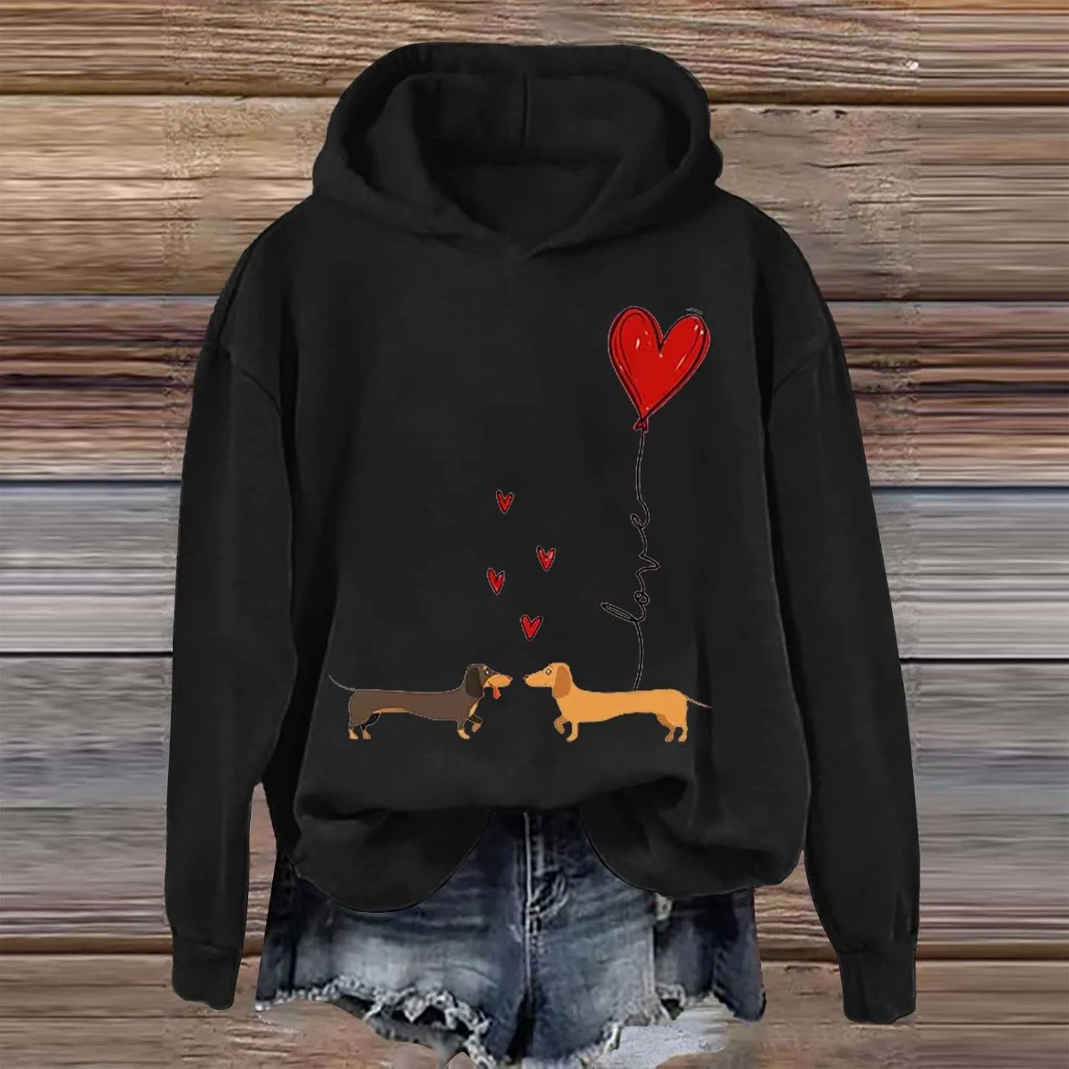 Женское худи с принтом, модель Heart Shirt, цвет — фото 2