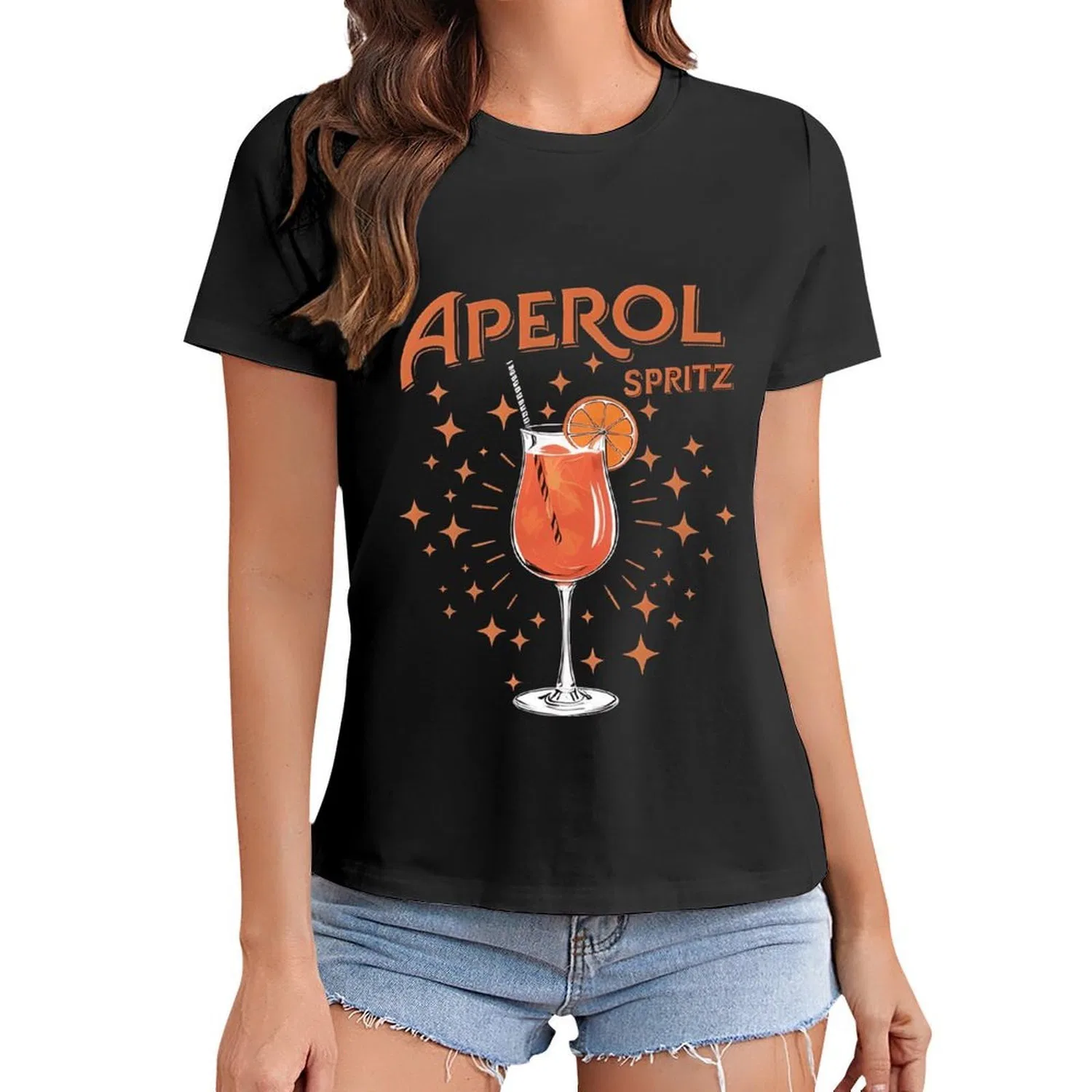 Мужская футболка с принтом Aperol Spritz Creative Aperol, Black
