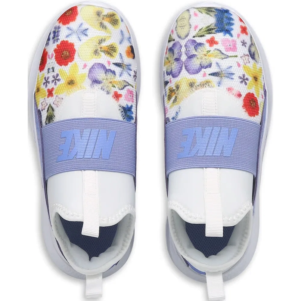 Детские кроссовки Flex Runner 4 без шнурков для малышей Nike, White/Blue/Floral — фото 4