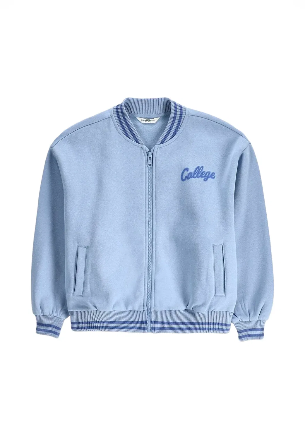 Bluza bomberka ocieplana (f-zc6132601vga-036-140) - толстовка на молнии Coccodrillo, Light Blue