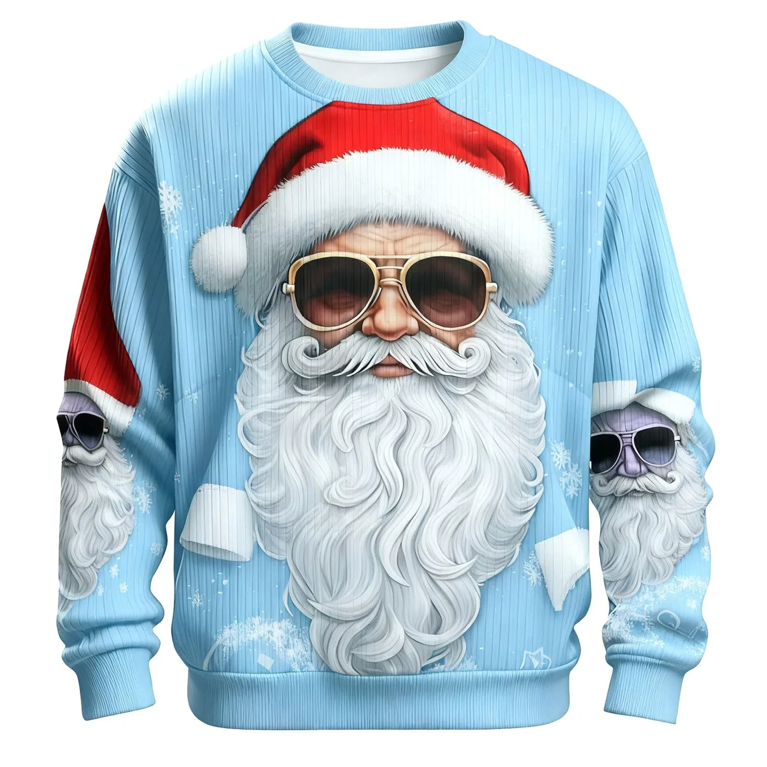 Женский свитер с 3D-принтом Unsiex Christmas Jumper, Z6-light Blue
