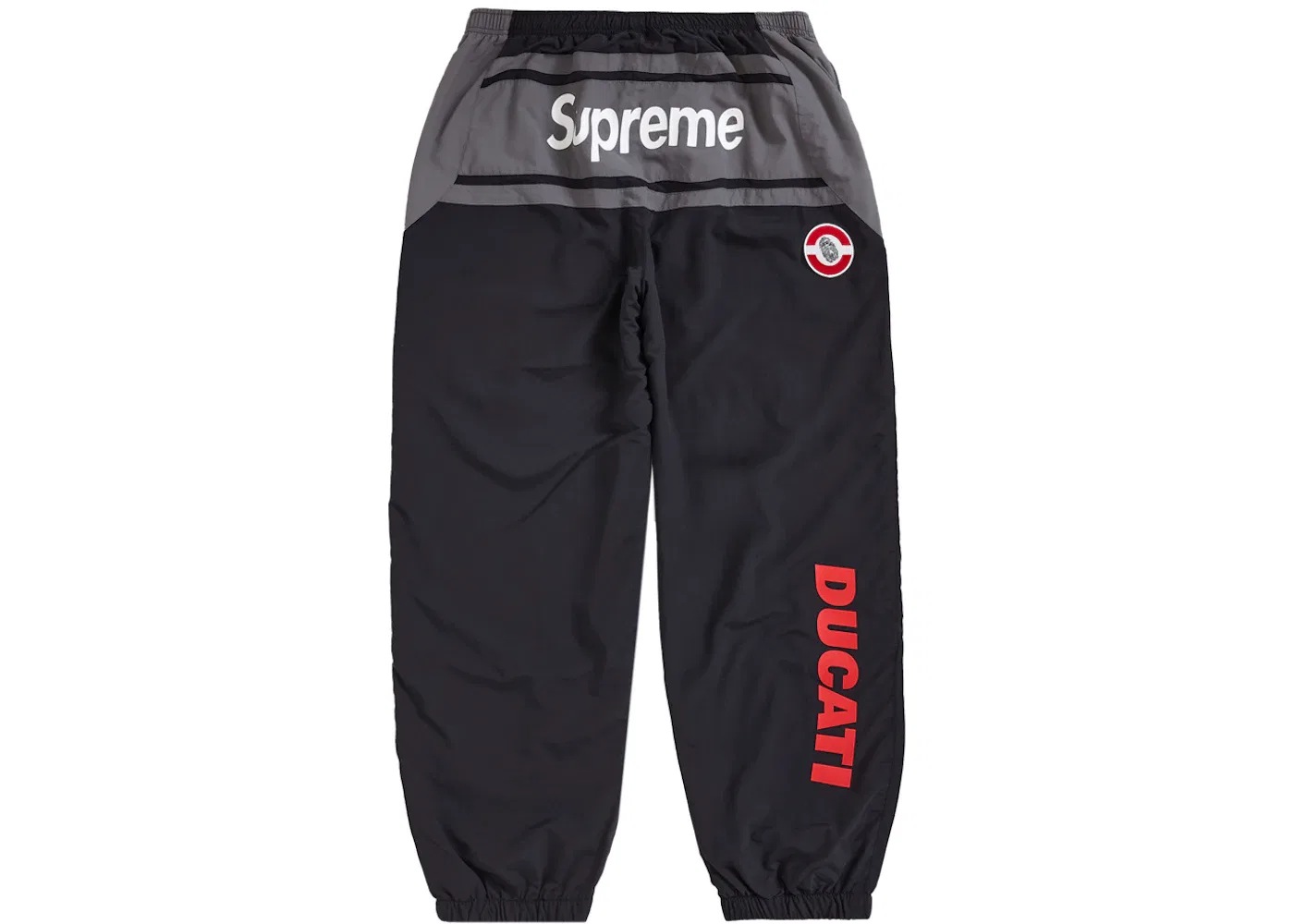 Мужские спортивные штаны с принтом Supreme Ducati Track Pant Supreme, Black — фото 2